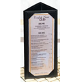 Triple Panel Picture Corner Menu Table Tent (Holds Three 4"x6" Inserts)